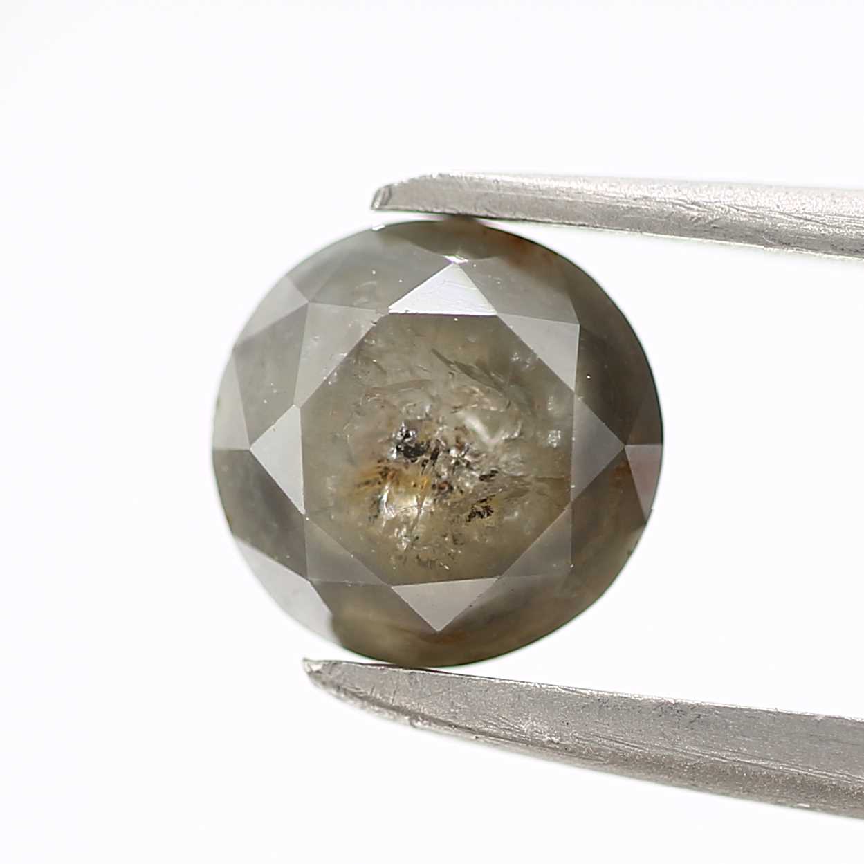 0.96 Carat Salt and Pepper Diamond Round Brilliant Cut Natural Loose Diamond